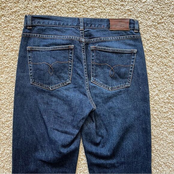 RALPH LAUREN Women’s Classic Straight Jeans Mid Rise Dark Blue Wash Size 4 - Picture 6 of 10